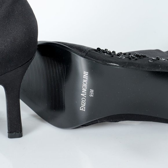 NWT Enzo Angiolini satin and sequin/bead boots - 9.5 - Picture 5 of 6